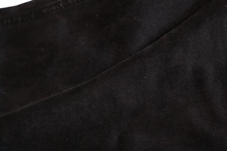 West Louis™ Black Denim Ripped Jeans
