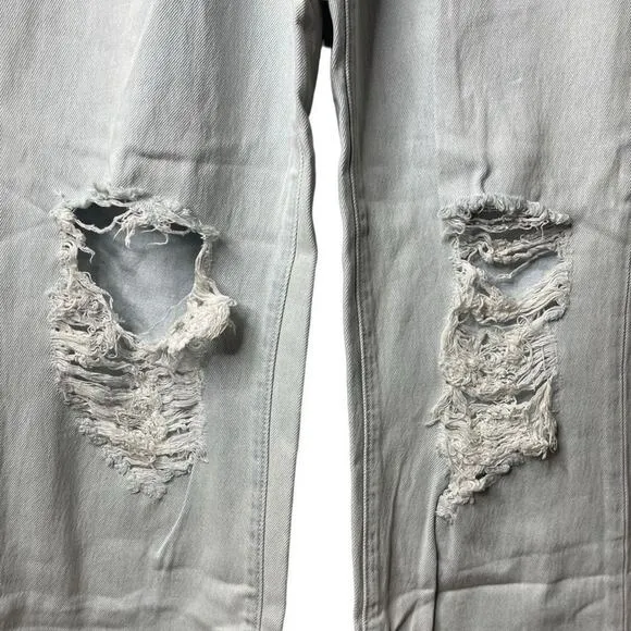 WeWoreWhat Distressed Rigid Denim Straight Leg Jeans Size 26 New