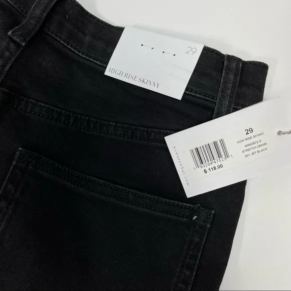 WeWoreWhat High Rise Skinny Black Jeans 29‎