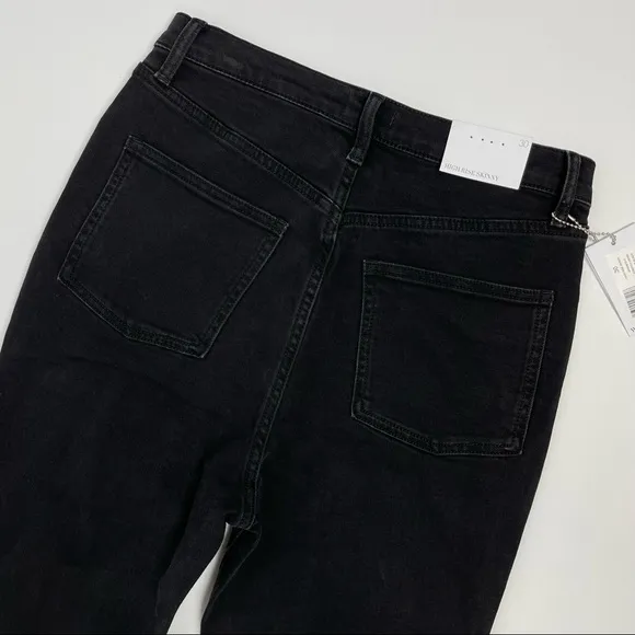 WeWoreWhat High Rise Skinny Black Jeans 29‎