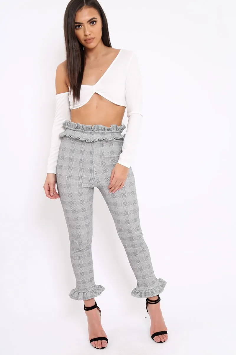 White Asymmetric Crop Top - Nicki