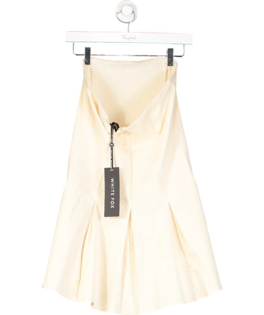 White Fox Cream Eternal Echoes Mini Dress UK L