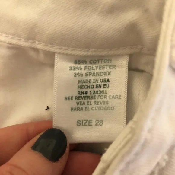 White Skinny jeans- size 28 Fade To Blue