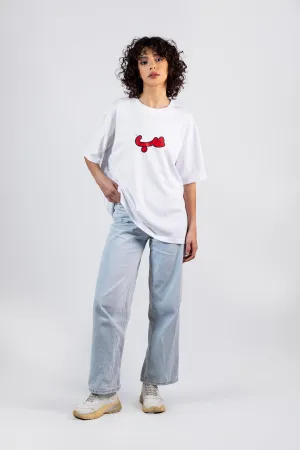 White Verified Hobb حب T-shirt