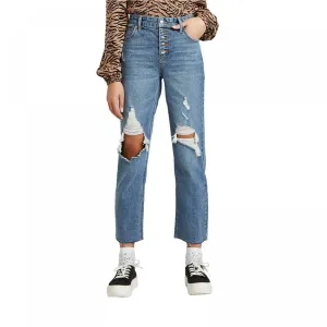Wild Fable Women's High Rise Distressed Straight Ankle Length Jeans
