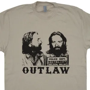 Willie Nelson T Shirt Willie Nelson Mugshot Shirts Vintage Outlaw Country Shirt Highwaymen Tee