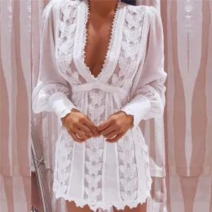 Women Sexy Lace Dress Party Wear