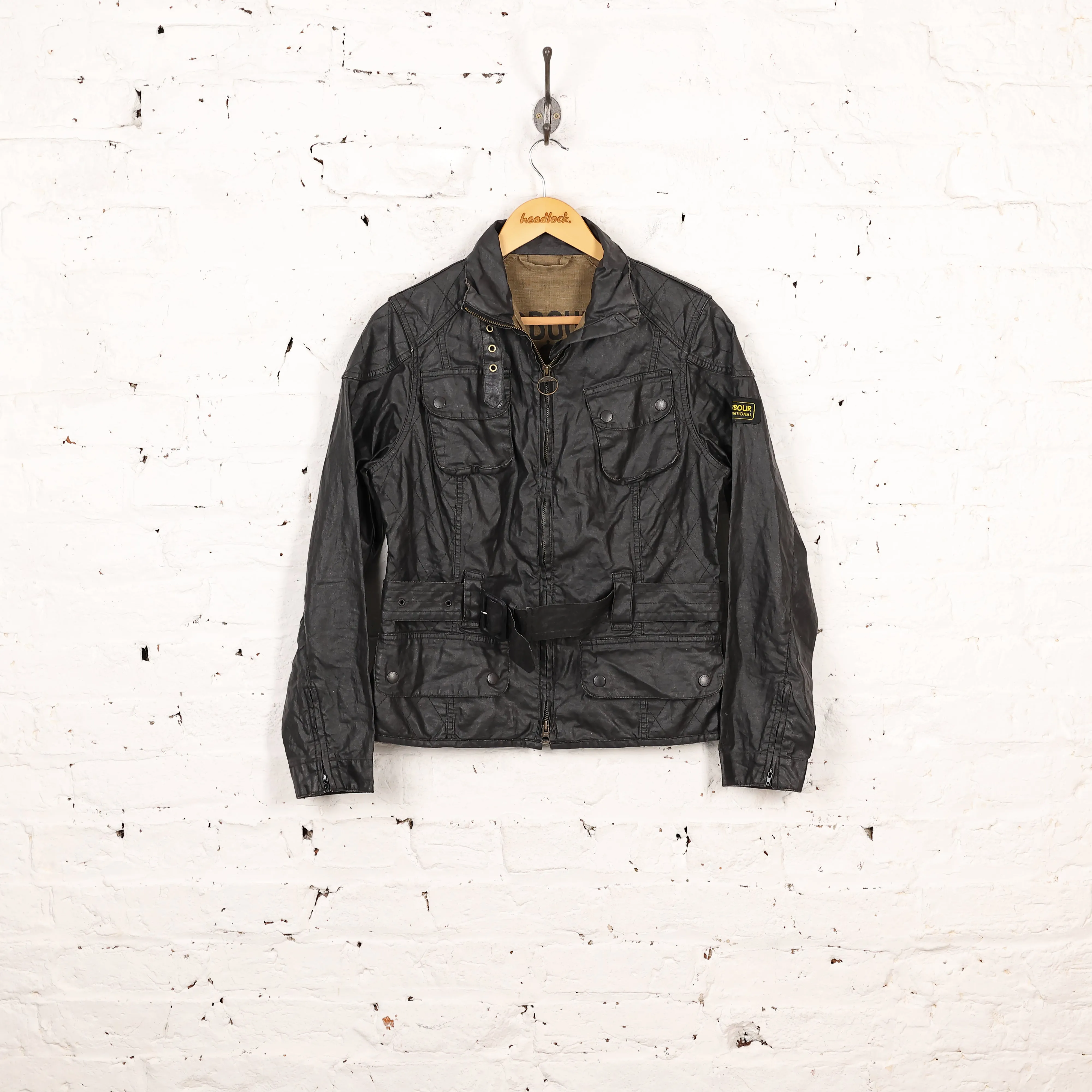 Women's Barbour International Biker Jacket - Black - Women's M