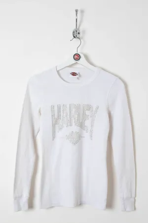 Women's Harley Davidson Diamante Waffle Top (S)