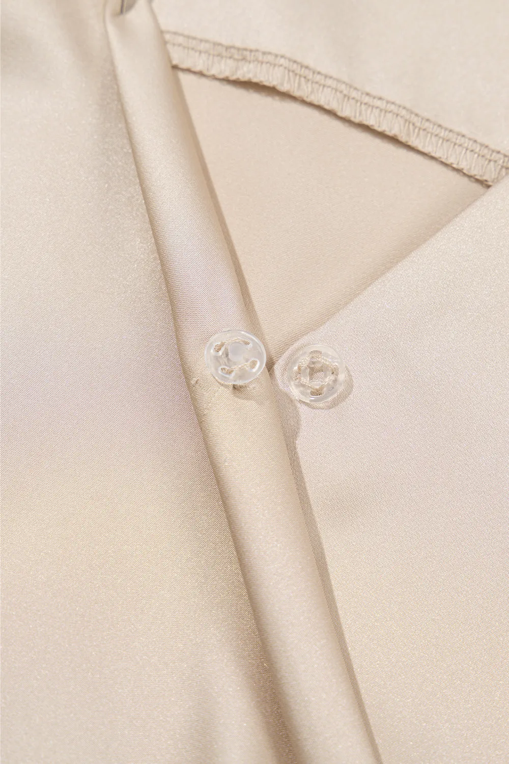 Wrap Ruched Satin Cami Top