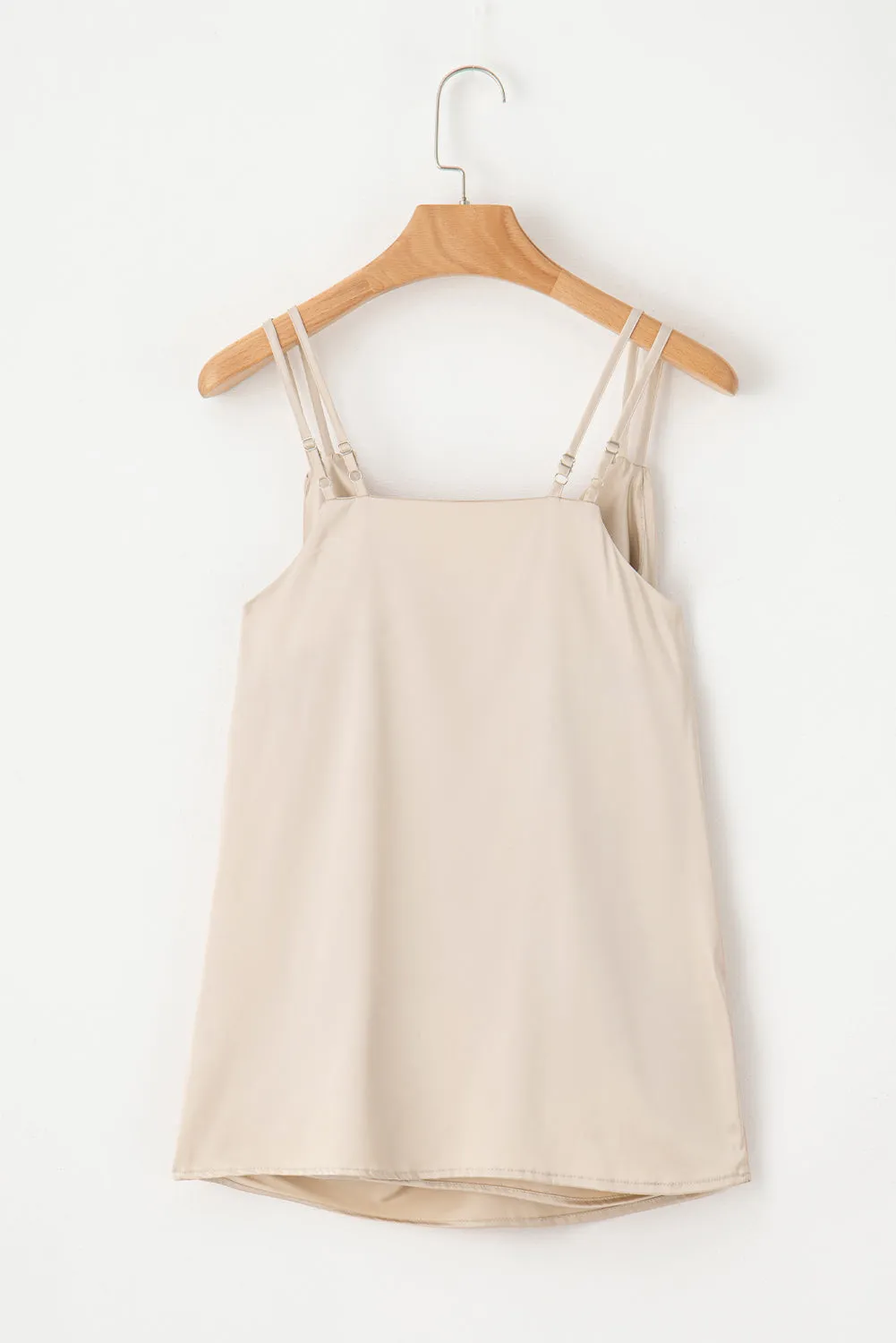 Wrap Ruched Satin Cami Top